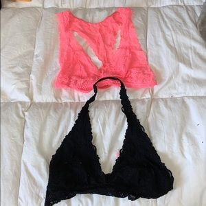 Victoria’s Secret pink bralettes